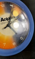 Aciphex Rabeprazole Sodium Advertising Wall Clock Blue Orange Pharma Promo￼
