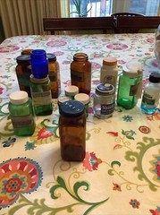 Vintage Old Orchard Pharmacy Brown Glass Prescription Bottle FACC Capsules 1.50