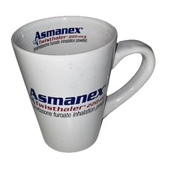 Asmanex Asthma Advertising Coffee Mug Cup Pharmaceutical Prescription Drug Rep