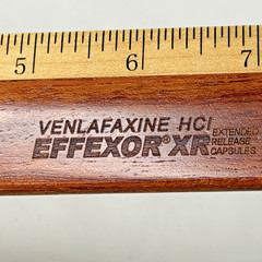 Effexor XR Branded Rulers Lot of (2) Drug Rep Pharma Promo Advertising Vintage