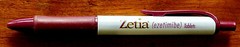 ZETIA Drug Rep Pharmaceutical PEN NOS NEW Stored Unused Rubber Grip Maroon