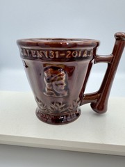 Vtg McCoy Schering Rx Galen 131-201 AD Coffee Tea Mug Cup Brown 1960