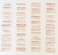 Vintage Pharmacy Apothecary Bottle Labels NOS 1950-60’s (Lot of 38 as pictured)
