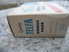 Sterile Pads Advertising Box Kendall Curity Telfa Original Content Vintage 1970s