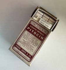 Vintage Parke, Davis, & Co. PITOCIN Glaseptic Ampules Complete Box Of 6