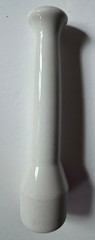 Vintage Mid-Century MCM Lab Heavy White Porcelain Cooper Mortar & Pestle 1950s