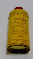 antique 1930s ASEPTOGILL pharmaceutical TIN Massengill Co Bristol TN medical OLD