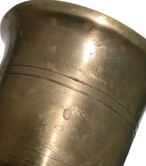 Apothecary 5.3lb Brass Mortar and Pestle 6″x4.75″ Chalice Goblet Form Vintage