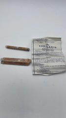 RARE Vintage SANDOZ CEDILANID Glass Tube w/box and Instructions EMPTY