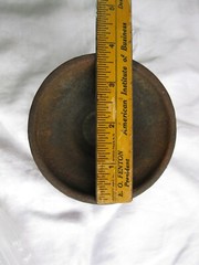 Vintage Heavy Cast Iron Footed Mortar & Wooden Pestle (Ships Free 2 US!)