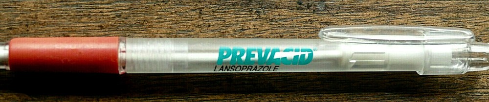 PREVACID Drug Rep Pharmaceutical PEN NOS NEW Stored Unused Orange Grip Clear