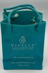 Vivelle Drug Sales Rep Doctor Advertising Turquoise Mini Bag Display Novartis