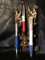 Singulair 3 pen lot 1 Heavy Metal 2 plastic Drug Rep Pharmaceutical push pen