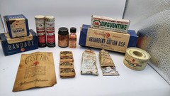 Vintage/Antique First Aid Bandages Bengay Aspirin Johnson & Johnson Walgreens…