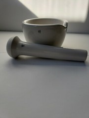 Coors USA Lrg Porcelain Mortar & Pestle Medicine bowl Pharmacy Science Lab solid