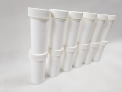 .5 (1/2) Oz White Plastic Ointment Container Jars With White Caps Lot Of 12