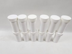 .5 (1/2) Oz White Plastic Ointment Container Jars With White Caps Lot Of 12