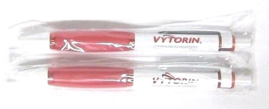 Drug Rep VYTORIN Collectible Metal Pens x 2 RARE