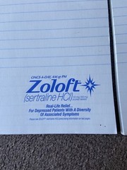 Zoloft 2 Full Size Note Pad Pharmaceutical Drug Rep Collectible Promo Unique 🌞