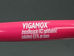 Rare Big Bold Pink & Blue Vigamox PEN Drug Rep Pharmaceutical Promo Advertising