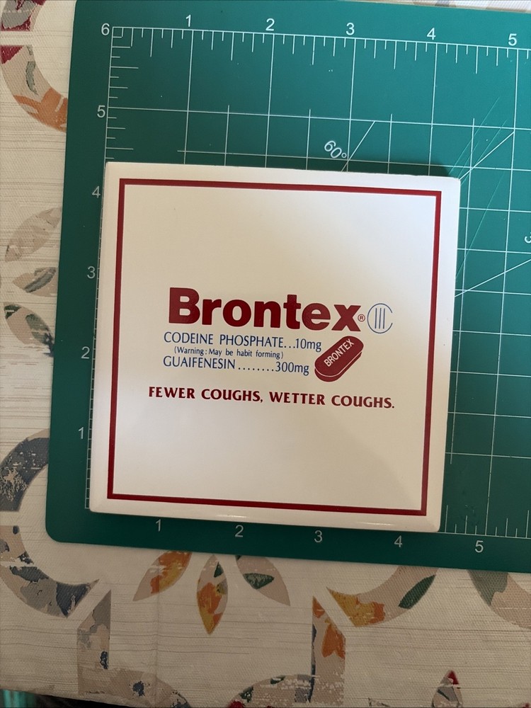 Vintage Drug Rep Pharmaceutical Promo Medical Advertising -Coaster -New -Brontex