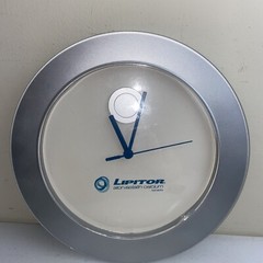 LIPITOR Atorvastatin Wall Clock Drug Rep Promo 11.25” Silver/white/Blue Pharma