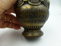 Vintage Coricidin Mortar & Pestle for La Pharmacie Francaise & Louis Dufilho JrB