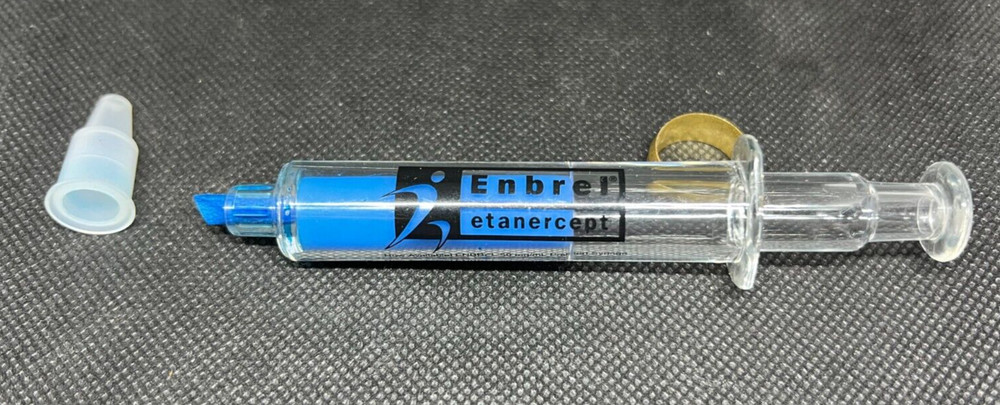 ENBREL Syringe Highlighter Medical Drug Rep Pharmaceutical Advertising