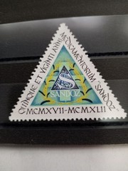 SANDOZ LSD Ergotamine mushroom 25 Year jubilee 1917-1942 Post Stamp MEGA RARE