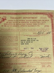 1930s-40s IRS Order Form For Opium/Coca Leaves Book Michigan Oddity