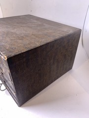 Antique Medicine Pharmacy Prescription File Box 10 drawers spring mechanism
