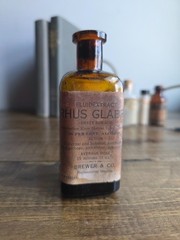 Vintage Antique Brewer & Co Rhus Glabra Tincture Medicine Bottle Worcester Mass