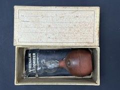 PARKE DAVIS GLASEPTIC ADRENALIN VAPORIZER VINTAGE BOX PAPERS PRESCRIPTION ON TOP