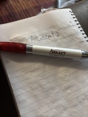 Metal and Plastic Aricept pharmaceutical rep pen. writes, but not well