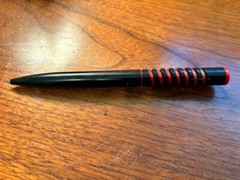 RARE VINTAGE „ZYVOX“ PFIZER RED AND BLACK PROMOTIONAL DRUG PEN ONLY, LOW ON INK