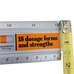 Vtg 60s SK&F Thorazine Metal 12″ Ruler Antipsychotic Medication Advertising SKF