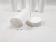 1 Oz White Plastic Ointment Container Jars With White Screw On Caps Lot Of 8