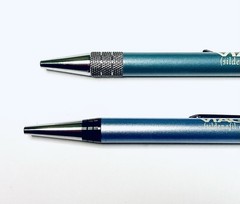 VIAGRA DRUG REP PENS HEAVY METAL RETRACTABLE REFILLABLE LOT OF 2 METALLIC