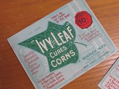 1900s IVY LEAF CORN CURE Paper Envelope CANNABIS Indian HEMP Apothecary PHARMACY