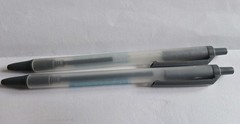 Androderm Plastic Pens x2 Pharmaceutical Drug Rep Promos Vintage Medical WRITES!