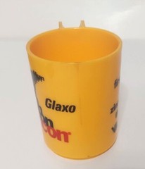 Glaxo Vicon-C Zinc Advertising Pharmaceutical MUG Plastic Yellow Sterilite