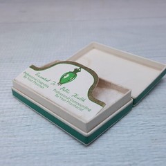 Vintage Harvey & Carey Prescription Service Hinged Pill Box Pharmacy 2.5 x 1.5″