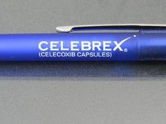 Translucent Blue Celebrex Pen Drug Rep Pharmaceutical Promo Medical Advertising