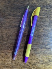 Lot of 2 Drug Rep Zyprexa Symbyax Collectible Pharmaceutical Pens Purple Lilly