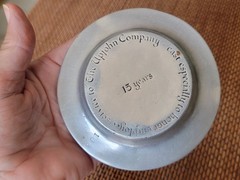 VTG *The UPJOHN CO* Cast Aluminum TRINKET DISH/4″ Ashtray Employee Service Award