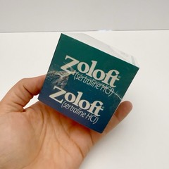 Zoloft Pfizer 1998 Note Pad Drug Rep Pharmaceutical Promo Advertising