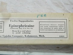 NOS Vintage 1940s Epinephrine Benzocaine Suppositories Upjohn
