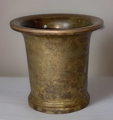 VINTAGE APOTHECARY BRASS MORTAR CHEMIST HERBS KITCHEN HEAVY 3.5 LBS