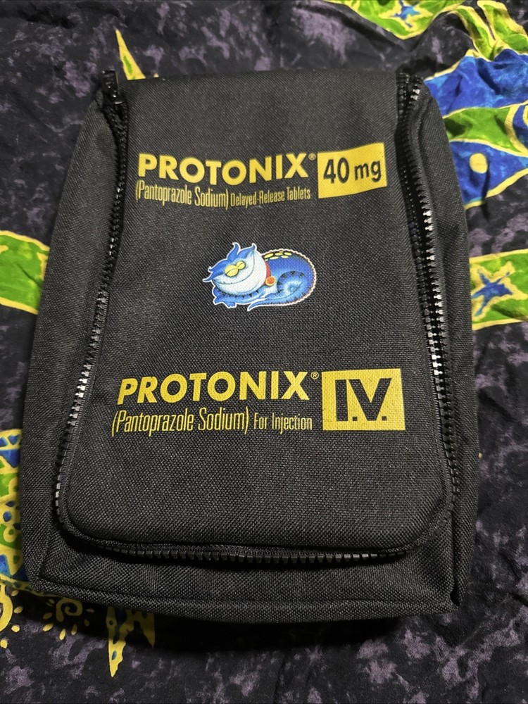 Protonix Pharmacy Drug Rep Small Travel Bag Luggage Multi Compartment Toiletry