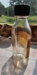 CLEAR GLASS Apothecary RX Medical ARGENTA Drug Jar Bottle NLR, AR 1968 Vintage✨️